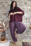 Basso Shirring Genie Pant Deep Damson